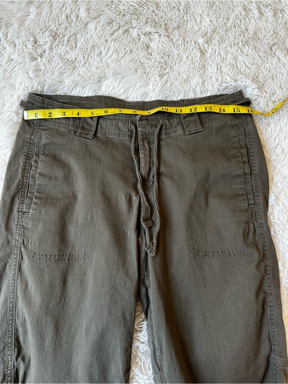 THE NORTH FACE Olive Green Cotton Stretch Hiking Capri Pants Size 6 Outdoor - Picture 3 of 9